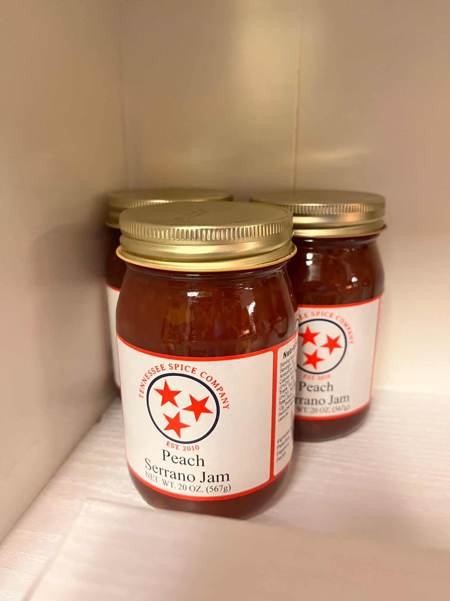 Tennessee Spice Company Peach Serrano Jam