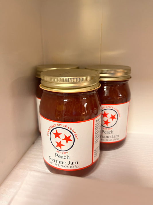 Tennessee Spice Company Peach Serrano Jam